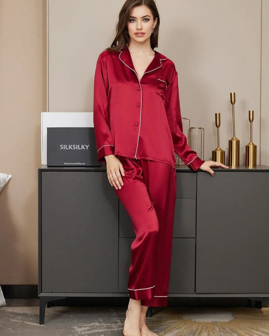 Silk Nightwear Red